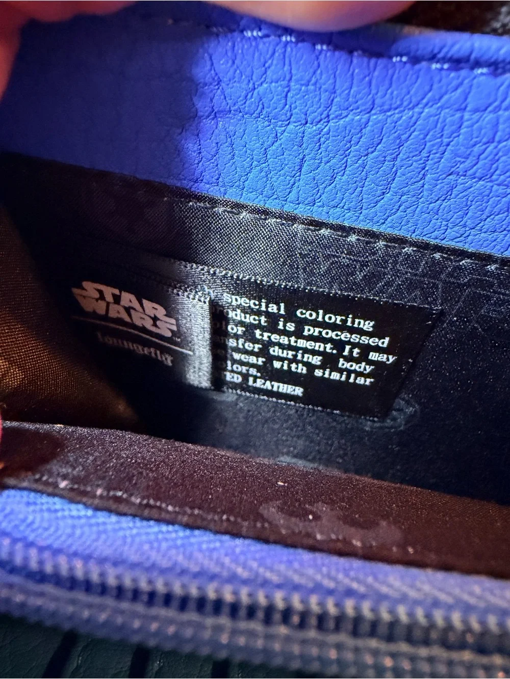 Loungefly Blue Star Wars All Around Zip Character Print Wallet